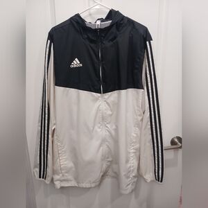 Adidas Black and White Lightweight Shirt Jacket
